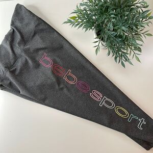 Bebe Sport Capri Yoga Pants. Size 1X. Like New.  Media pocket sewn into waist.